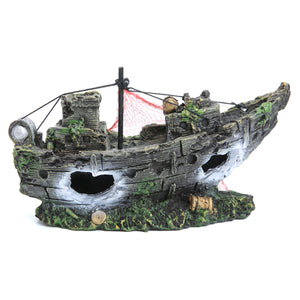 Aquarium,Ornament,Wreck,Sailing,Boats,Destroyer,Decor,Model