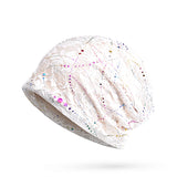 Women,Rhinestone,Striped,Cotton,Beanie,Casual,Flexible,Autumn,Skullies