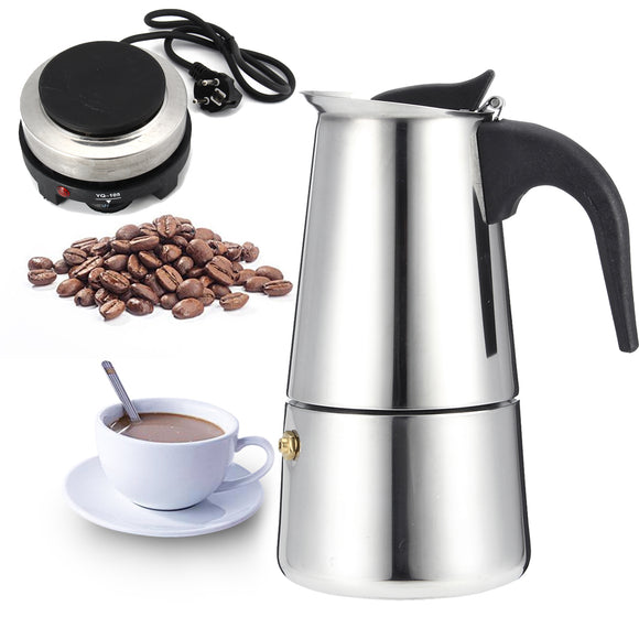Espresso,Coffee,Maker,Percolator,Stainless,Steel,Electric,Stove,Electric,Coffee,Kettle