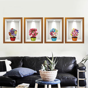 Flowers,Frame,Creative,Stickers,Background,European,Three,Dimensional,Stickers