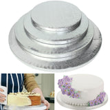 Silver,Round,Thick,Board,Stand,Holder,Strong,Wedding,Birthday