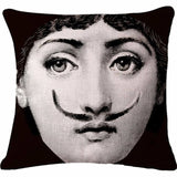 Decorative,Polished,Pillow,Cartoon,Fornasetti,Cushion,Cover,Decoration