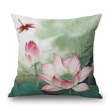 Honana,45x45cm,Vintage,Lotus,Flower,Cotton,Linen,Throw,Pillow,Waist,Cushion,Cover
