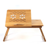 Foldable,Bamboo,Laptop,Table,Cooling,Holder,Table,Stand,Drawer,Table