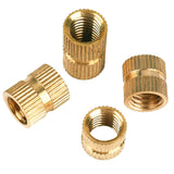 Suleve,M8BN1,120Pcs,Brass,Cylinder,Knurled,Threaded,Round,Insert,Embedded,Assortment