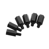 Suleve,M4NH1,50pcs,Nylon,Black,Screw,Standoff