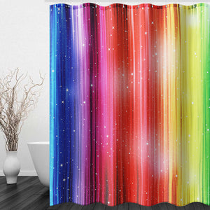 79''x71'',Rainbow,Colorful,Pattern,Waterproof,Polyester,Shower,Curtains,Hooks