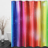 79''x71'',Rainbow,Colorful,Pattern,Waterproof,Polyester,Shower,Curtains,Hooks