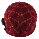 Women,Windproof,Thicken,Woolen,Blending,Beret,Fashion,Plaid,Earmuffs,Peaked