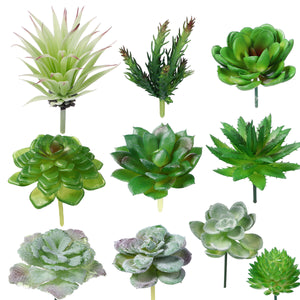 10Pcs,Artificial,Succulent,Flocking,Plants,Foliage,Landscape,Garden,Decorations