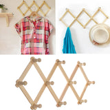 Wooden,Hanger,Clothes,Mounted,Hanging,Towel,Retractable