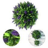 Artificial,Lavender,Topiary,Flower,Hanging,Basket,Plant,Garden,Decor