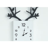 Simple,Wooden,Antler,Clock,Roman,Numerals,Office,Decor