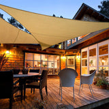 12x12x12ft,Beige,Triangle,Shade,Sails,Patio,Garden,Outdoor,Facility,Activities