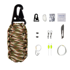 16Pcs,Outdoor,Paracord,Survival,Fishing,Tools,Camping,Carabiner,Emergency