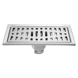 200x100mm,Stainless,Steel,Rectangle,Shower,Floor,Drain,Removable,Strainer,Linear,Quick,Drain,Grate