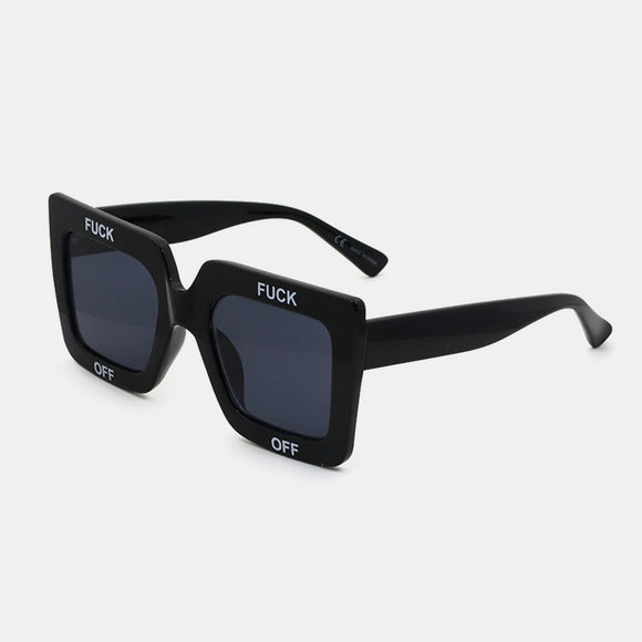 Unisex,Casual,Thick,Frame,Square,Shape,Letter,Printing,Protection,Sunglasses