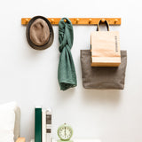 Hanger,Mounted,Bamboo,Wooden,Shelf,Clothes,Towel,Holder