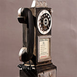 Black,Vintage,Rotary,Telephone,Statue,Model,Phone,Booth,Figurine,Decorations