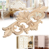 Carving,Applique,Unpainted,Flower,Applique,Carving,Decal,Furniture,Cabinet,22x10cm
