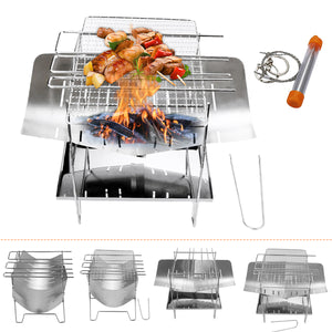 Portable,Folding,Barbecue,Grill,Stainless,Steel,Camping,Stove,Outdoor,Picnic,Camping