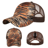 Women,Cotton,Tiger,Leopard,Pattern,Breathable,Hallow,Visor,Baseball