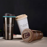 500ML,Stainless,Steel,Leakproof,Insulated,Thermal,Portable,Travel,Coffee