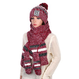 Women's,Handmade,Knitting,Thickened,Christmas,Scarf,Gloves