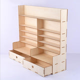 Multi,Layers,Wooden,Paint,Laser,Cutting,Modular,Painting,Holder,Drawer,Pigment,Bottle,Brush,Storage,Decor