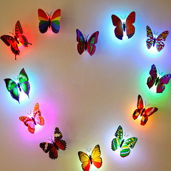 Miico,Colors,Changing,Flashing,Butterfly,Night,Light,Decorative,Lights,Decor,Stickers