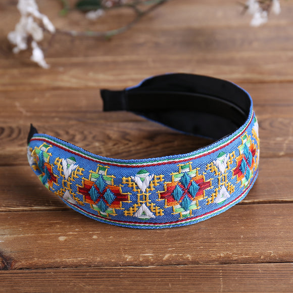 Fresh,Bohemian,Ethnic,Style,Embroidered,Cotton,Brimmed,Travel,Leisure