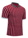 Summer,Classic,Stripe,Shirt,Cotton,Solid,Short,Sleeve,Breathable,Leisure,Shirt