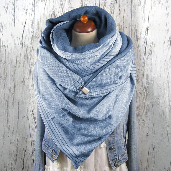 Women,Velvet,Thickness,Contrast,Color,Fashion,Casual,Winter,Outdoor,Scarf,Shawl