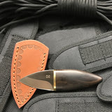 117mm,Steel,Blade,Ebony,Handle,Pocket,Knife,Outdoor,Tactical,Knife,Scabbard