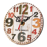 Vintage,Rustic,Round,Wooden,Clock,Antique,Office,Decor,Gifts
