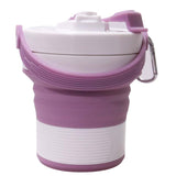 IPRee,450ml,Silicone,Folding,Portable,Telescopic,Water,Drinking,Bottle,Coffee,Straw