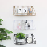 Mounted,Rustic,Metal,Floating,Storage,Shelf,Picture,Frames,Collectibles,Decorative,Items