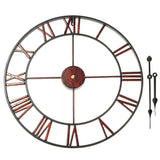 Classic,Large,Metal,Wrought,Clock,Roman,Numerals,Steampunk,Decor