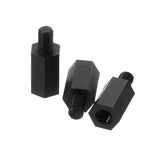 Suleve,M4NH1,50pcs,Nylon,Black,Screw,Standoff