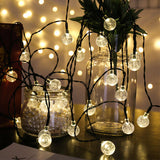 Solar,Powered,String,Lights,Crystal,Balls,Outdoor,Fairy,Lights,Decorations