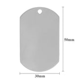 10Pcs,5x3cm,Blank,Label,Stainless,Steel,1.2mm
