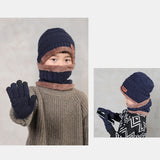 Child,Solid,Color,Fashion,Casual,Beanie,Scarf,Gloves