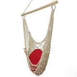 Portable,Outdoor,Swing,Cotton,Hammock,Chair,Wooden,Hanging,Chair,Garden,Patio,Porch