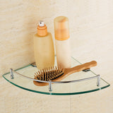 Modern,Glass,Bathroom,Shower,Triangular,Shelf,Organizer,Towel,Holder,Single,Layer