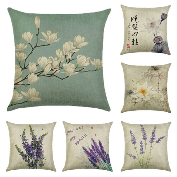 Honana,45x45cm,Decoration,Flowers,Plants,Design,Patterns,Cotton,Linen,Pillow