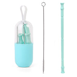 IPRee,Collapsible,Reusable,Drinking,Silicone,Straw,Premium,Folding,Drinking,Straws,Outdoor,Tableware,Cleaning,Brush