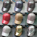 Unisex,Leather,Solid,Color,Light,Plate,Style,Curve,Visor,Baseball