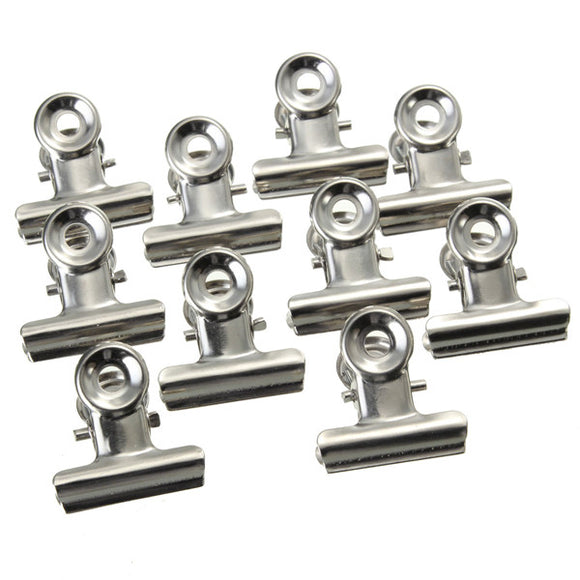 10Pcs,Stainless,Steel,Silver,Letter,Paper,Clamps