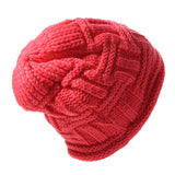 Women,Crochet,Strap,Knitting,Button,Decorative,Baggy,Beanie