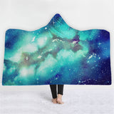 150x200CM,Colorful,Printed,Hooded,Blankets,Wearable,Plush,Thick